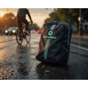 Rockbros‎ Cycling bag Storage Black Green Stripe Waterproof Commuter  New